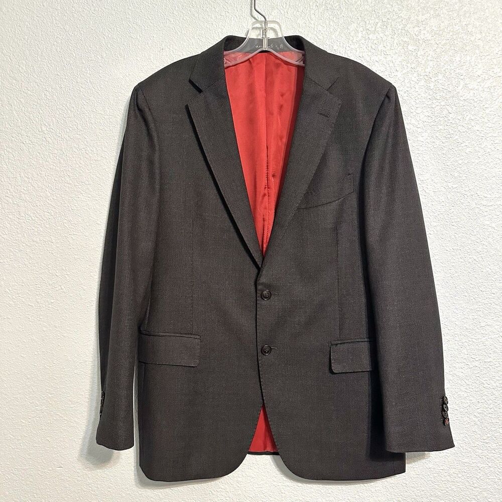 Suitsupply Sienna Canonico Wool Sport Coat Blazer Mens 42R Dark Grey Suit Jacket